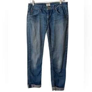 Hudson Bacara‎ Flood Cuff Straight Leg Cropped Jeans Size 6/28